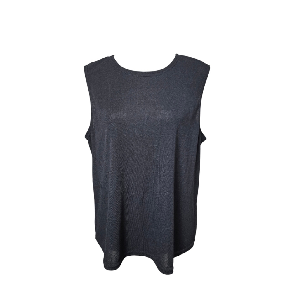 Kathie Lee Black Sleeveless Top
